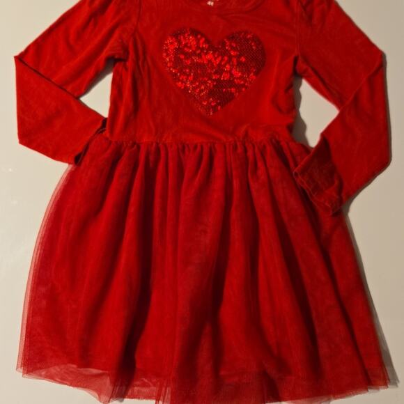Carters‎ Hearts Sequin Dress 4T - Picture 1 of 4